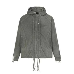 Sweat à capuche décontracté pour homme, lourd, 100% coton, ample, délavé au soleil, en molleton, en vente - Product Image 1