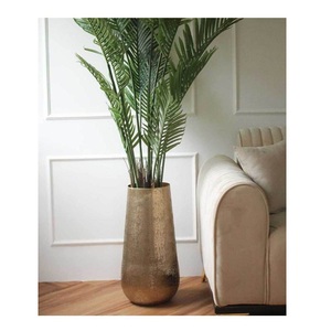 Jardinière Base en bois naturel et métal rond pour la décoration de la maison et du jardin Prix de gros discount - Product Image 4