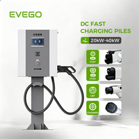 Nouvelles stations de charge rapide DC intelligentes CCS2 30KW en promotion, chargeur mural EV IP54 IK10 avec lecteur RFID