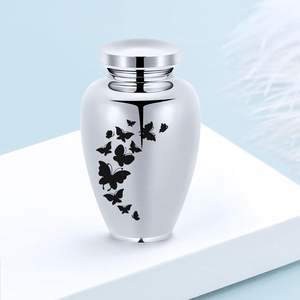 Urne papillon pour cendres humaines Urnes de crémation pour cendres pour hommes femmes Grandes urnes funéraires décoratives en argent Taille personnalisée - Product Image 3