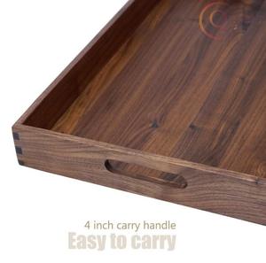 Bandeja de Servir de Madera Maciza de Lujo con Acabado Elegante, Perfecta para Servir Comida, Bebidas y con Fines Decorativos - Product Image 2