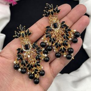 New Arrivals Women's High-grade Ethnic Antique <b>Gold</b> Plated <b>Earrings</b> Fashion Jewelry <b>Sets</b> for Engagement Wedding Anniversary - Product Image 3