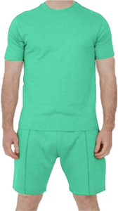 Conjuntos cortos de 2 piezas de lino personalizados para hombre, camisas y pantalones cortos de manga corta de color sólido de verano, conjuntos térmicos de dos piezas - Product Image 2
