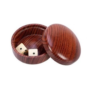 Forme ronde de boîte à dés en bois traditionnelle faite main avec le modèle de cube pour les jouets promotionnels - Product Image 6