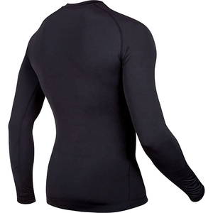 Customized Logo Printing Long Sleeve Round <b>Neck</b> Quick Dry Breathable Comfortable Compression Rash Guard Men Black Yellow Color - Product Image 4
