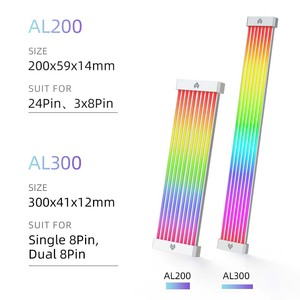 <span class=keywords><strong>Cable</strong></span> de PC para Juegos COOLMOON, Tira de Luz LED Direccionable de Silicona ARGB para GPU/BM de <span class=keywords><strong>24</strong></span>/8 Pines, <span class=keywords><strong>Cable</strong></span> de PC para Juegos con Funda <span class=keywords><strong>RGB</strong></span> - Product Image 2