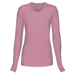 Women Long Sleeve Blue <b>Scrub</b> <b>Top</b> Knitted Cotton Breathable Stretch Medical Uniform Shirt - Product Image 6