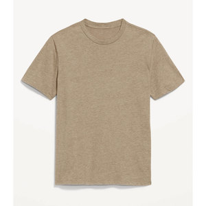 T-shirt pour homme, coupe ajustée, manches courtes, col rond, 100% coton, qualité supérieure, coupe classique, uni, décontracté - Product Image 6