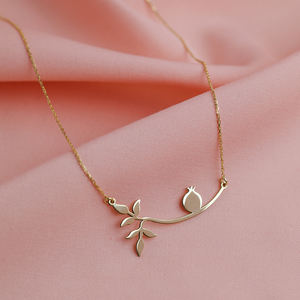 สร้อยคอเงินแท้ 925 ดีไซน์กิ่งทับทิมเรียบง่าย สไตล์ทันสมัย สำหรับงานหมั้นและงานแต่งงาน งานฝีมือประณีต เครื่องประดับสำหรับผู้หญิง - Product Image 2