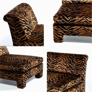 Sillones Estilo Billy Baldwin de Diseño Modular a Precio de Fábrica, Cómodos Sillones de Salón de Terciopelo Tipo Tigre - Product Image 6