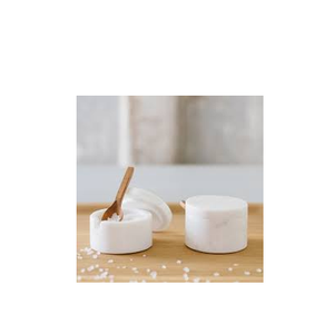 หินอ่อนชุดของ2ขนาดที่แตกต่างกันเกลือชามทรงกลมชามเครื่องเทศในราคาที่ยอมรับได้และขายร้อนสินค้า - Product Image 1