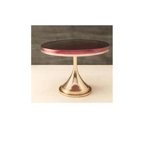 Maroon & <b>Gold</b> Color Metal Finished Table <b>Top</b> <b>Cake</b> Stand Unique Quality Handmade Heavy Duty Elegant Design of Metal <b>Cake</b> Stand - Product Image 1