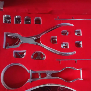 Kit de pinces de barrage dentaire en caoutchouc avec cadre et plateau, instruments dentaires - Product Image 1