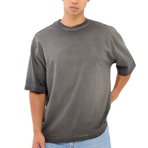 เสื้อยืดคอกลมทรงหลวมแบบเรกูลาร์ฟิต ดีไซน์ใหม่ ผ้าแคนวาส สำหรับผู้ชาย ไซส์พลัส แห้งเร็ว ระบายอากาศได้ดี รับสั่งทำ - Product Image 4