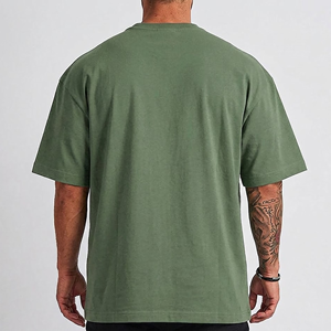ราคาขายส่ง เสื้อยืดโอเวอร์ไซส์ ฮิปฮอป คอกลม ผ้าฝ้าย 100% หนานุ่ม ระบายอากาศได้ดี สกรีนโลโก้ได้ ป้องกันรอยยับ แห้งเร็ว เหมาะสำหรับออกกำลังกาย - Product Image 3