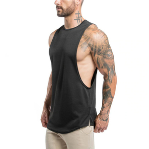 Custom <b>Men's</b> Tank Top Compression Athletic Clothing Fitted Gym Stringer Fitness Running <b>Singlet</b> Tight <b>Men</b> Ribbed Tank Top - Product Image 1