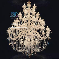 Candelabro de cristal clásico de lujo para Villa Hotel elegante luz de techo colgante medio para EE. UU. Emiratos Árabes Unidos Arabia Saudita Qatar Kuwait