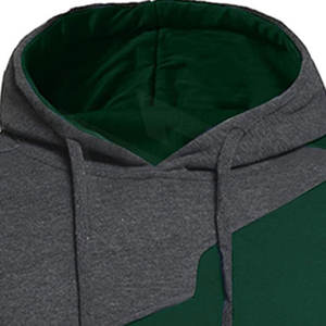 Nueva llegada Los hombres usan sudaderas con capucha de invierno de peso ligero Dos tonos Verde y Gary Hombres Ropa de moda Sudaderas con capucha - Product Image 4