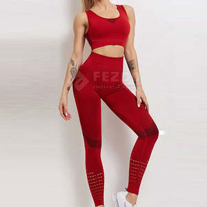 <b>Top</b> Premium Quality Custom Logo Women Active Wear Yoga <b>Leggings</b> <b>And</b> <b>Tops</b> Fitness Yoga Set - Product Image 2