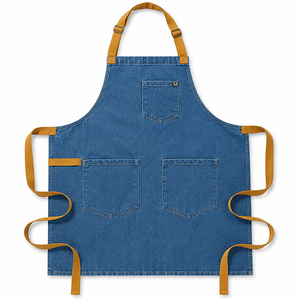Delantal Clásico Ecológico sin Mangas, de Lona Marrón con Bolsillos, Lavable a Máquina, para Cocina y Uso Diario - Product Image 6