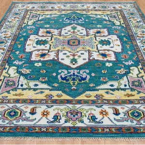 ชุดพรมขนสัตว์ถักนิตติ้งแบบโบราณขนาด8x14 9x12พรมทอหลากสีสำหรับห้องนั่งเล่นบ้านผ้าฝ้าย - Product Image 1