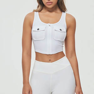 Personalización 2025 verano diseño Popular recortado mujeres sin mangas Crop Top ropa de Fitness gimnasio entrenamiento Crop Tops - Product Image 2