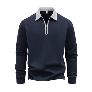 Sudadera de Hombre de la Mejor Calidad, 100% Algodón, con Cierre, Cuello Camisero, Transpirable, Precio de Mayoreo, Sudadera de Moda en Venta - Product Image 1