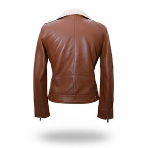 Chaqueta de Piel Sintética para Mujer, de Alta Calidad, a la Moda, con Cuero Genuino, Venta Caliente 2025 - Product Image 2