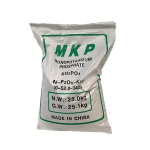 Polvo de cristal blanco MKP 0 52 34 Mono Fosfato de potasio para Fertilización foliar