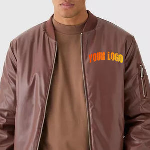 แจ็คเก็ตกันหนาวมีกระดุมสำหรับผู้ชาย, ใหม่เสื้อแจ็คเก็ตบอมเบอร์กันหนาวแบบมีกระดุม - Product Image 5