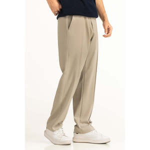 Casual Straight Fit Trousers Mid Waist Worsted Fabric Chinos Pants Customizable Logo Zipper <b>Decor</b> XL Size Colored for Office Ins - Product Image 5