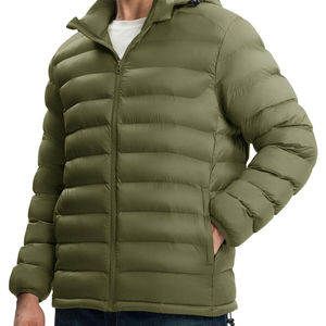 Veste matelassée pour homme, vente chaude de l'été, épaisse, légère, logo personnalisé, hiver, luxe, grande taille, unie, veste d'extérieur, 2026 - Product Image 2