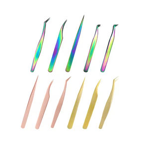 Pince à cils irisée Design personnalisé Outils de haute précision pour la beauté de la mode et les extensions de cils - Product Image 1