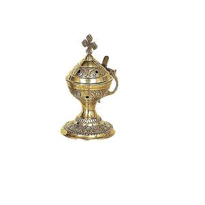 Brûleur à oud au design fabuleux, unique, en laiton de haute qualité, brûleur à encens arabe avec poignée design, fabriqué en Inde - Product Image 4