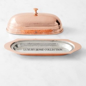 Plat à beurre fonctionnel et beau Plaque décorative en métal gaufré unique pour l'installation de la table du petit-déjeuner