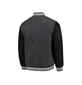 Chaqueta Universitaria de Béisbol con Mangas de Cuero y Bordado Personalizado, Fabricante Profesional, Chaqueta Universitaria de Alta Calidad para Hombre - Product Image 2