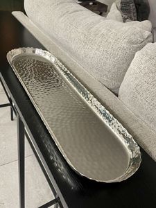 Elégants plateaux ovales imbriqués en laiton pour les repas modernes et la décoration du Ramadan en finition dorée pour la maison et les événements à vendre - Product Image 5