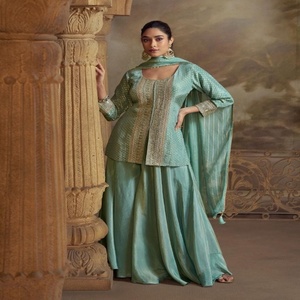 Costume Salwar de qualité supérieure en viscose similaire à la broderie et aux pierres miroir, mode féminine, fournisseur et exportateur mondial - Product Image 1