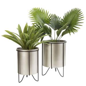 Macetero de Hierro Premium Hecho a Mano con Diseño Moderno Cromado para Jardín Interior/Exterior, Precio Mayorista Más Vendido - Product Image 3