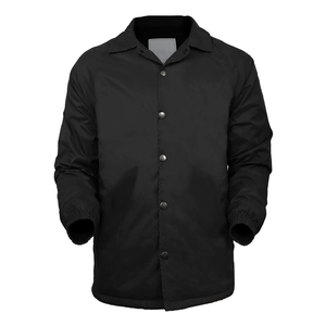 Venta al por mayor de los hombres impermeables entrenadores chaquetas con apliques de decoración servicio OEM Método de tejido no tejido en blanco entrenadores chaquetas - Product Image 6