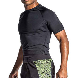Vêtements de sport sur mesure, chemises de protection contre les éruptions cutanées à compression de couleur unie simple et unie, Offre Spéciale de protection contre les éruptions cutanées par sublimation - Product Image 2