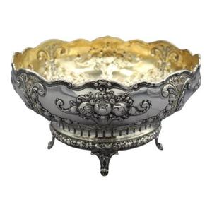 Bol de service en métal doré au design classique et attrayant de qualité supérieure d'une seule pièce avec un design extra grand à très bon prix - Product Image 5