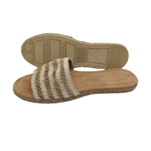 New Fashion Light Weighted <b>Comfortable</b> Daily Wear Jute Fabric Espadrille Sandals with Goat Suede Leather <b>Insole</b> for Women - Product Image 1