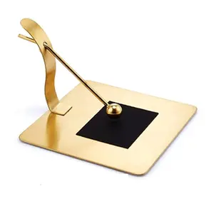 עיצוב שולחן עבודה זהב מסעדה דלפק נייר נירוסטה נייר כסף מחזיק מחזיק רקמת מתכת