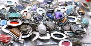 จี้อัญมณีหลากสีสำหรับ925สเตอร์ลิงดีไซน์แฟนซีห้อยทำด้วยมือขายส่งแฟชั่นจำนวนมาก - Product Image 5