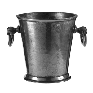 Cubo de hielo negro de metal único con asa o enfriador de champán para Bar en casa y fiestas al aire libre - Product Image 3