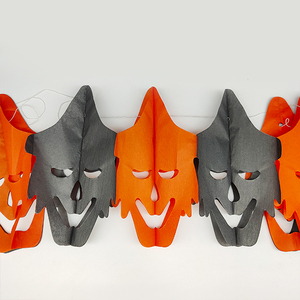 Guirnaldas de papel tisú colgantes para Halloween y Acción de Gracias estilo de dibujos animados 12 'suministros de decoración de fiesta de longitud - Product Image 1