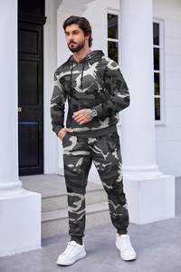 Survêtement en Polaire Brossé 420GSM Personnalisé, Ensemble Pantalon à Capuche pour Hommes, Ensemble de Sports d'Hiver Chaud Noir Jaune, Bloc de Couleur - Product Image 4