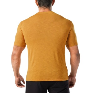 Ropa Deportiva de Algodón 100% Ecológica, de Manga Corta, Ajustada, Transpirable, de Color Sólido, con Diseño Personalizado, a Bajo Precio - Product Image 6