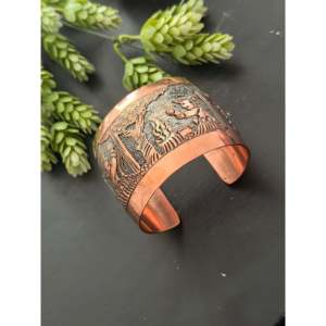 Elaine Becenti Fashion Cuff Bracelet <b>Copper</b> Story Teller - Product Image 3